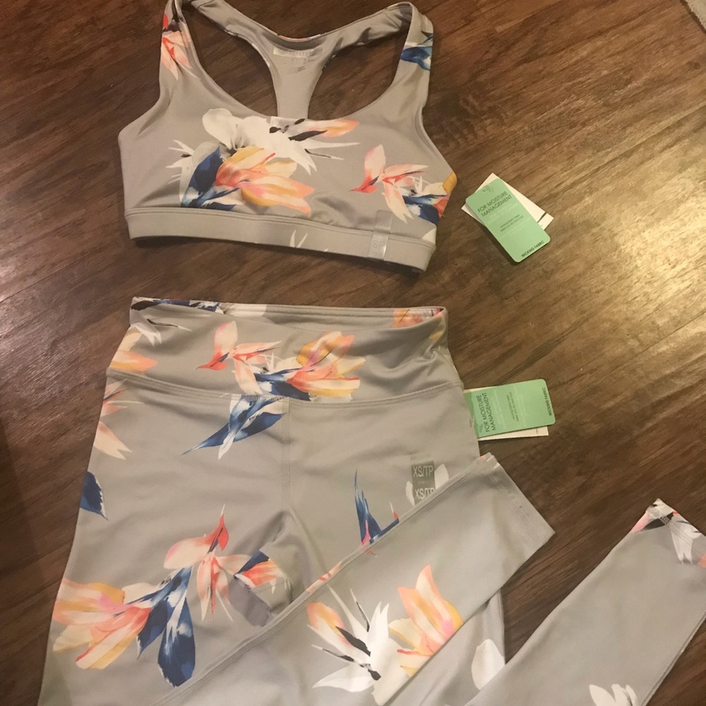 Brand new lightly lined sports bra and leggings.